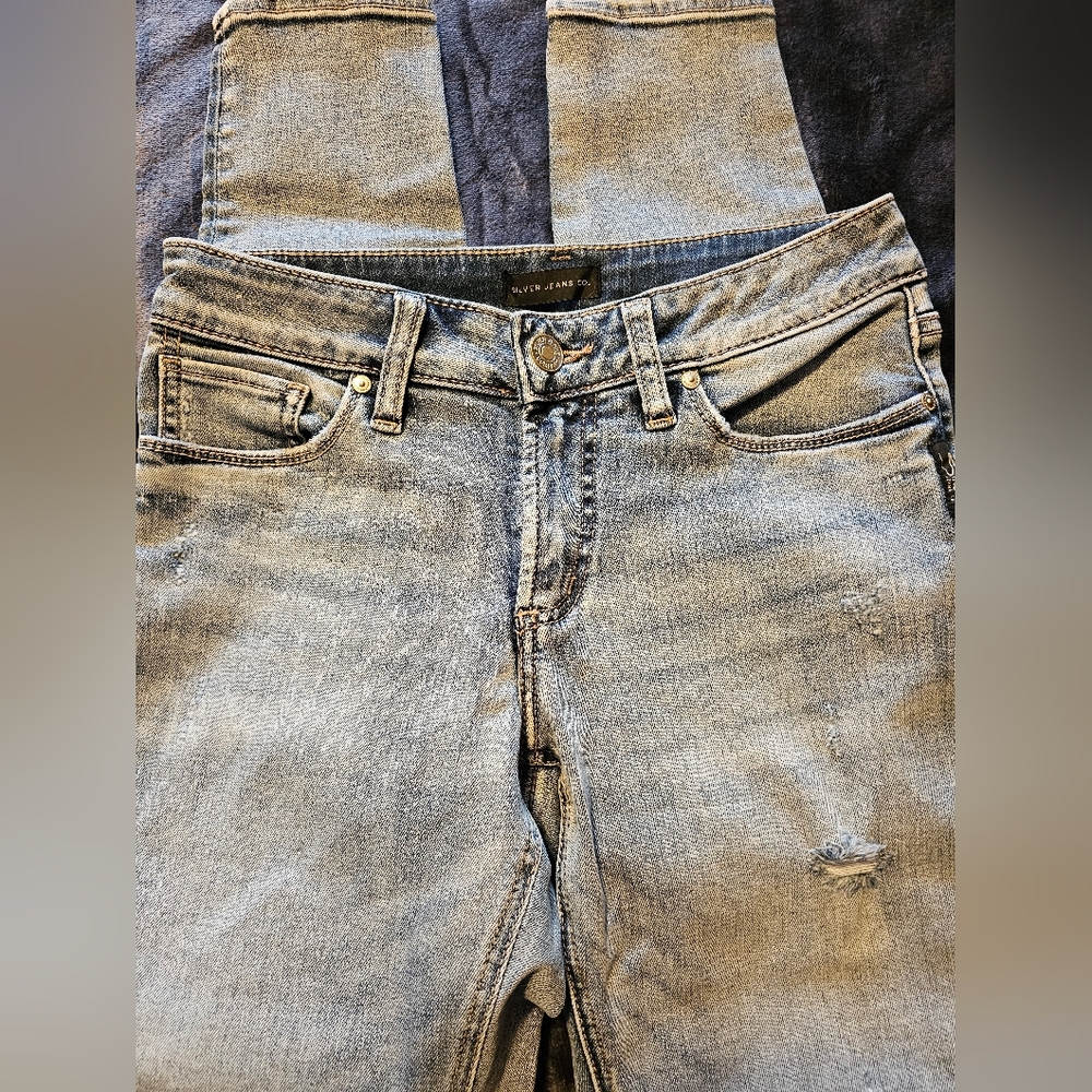 Silver Jeans Women's Distressed Skinny Jeans